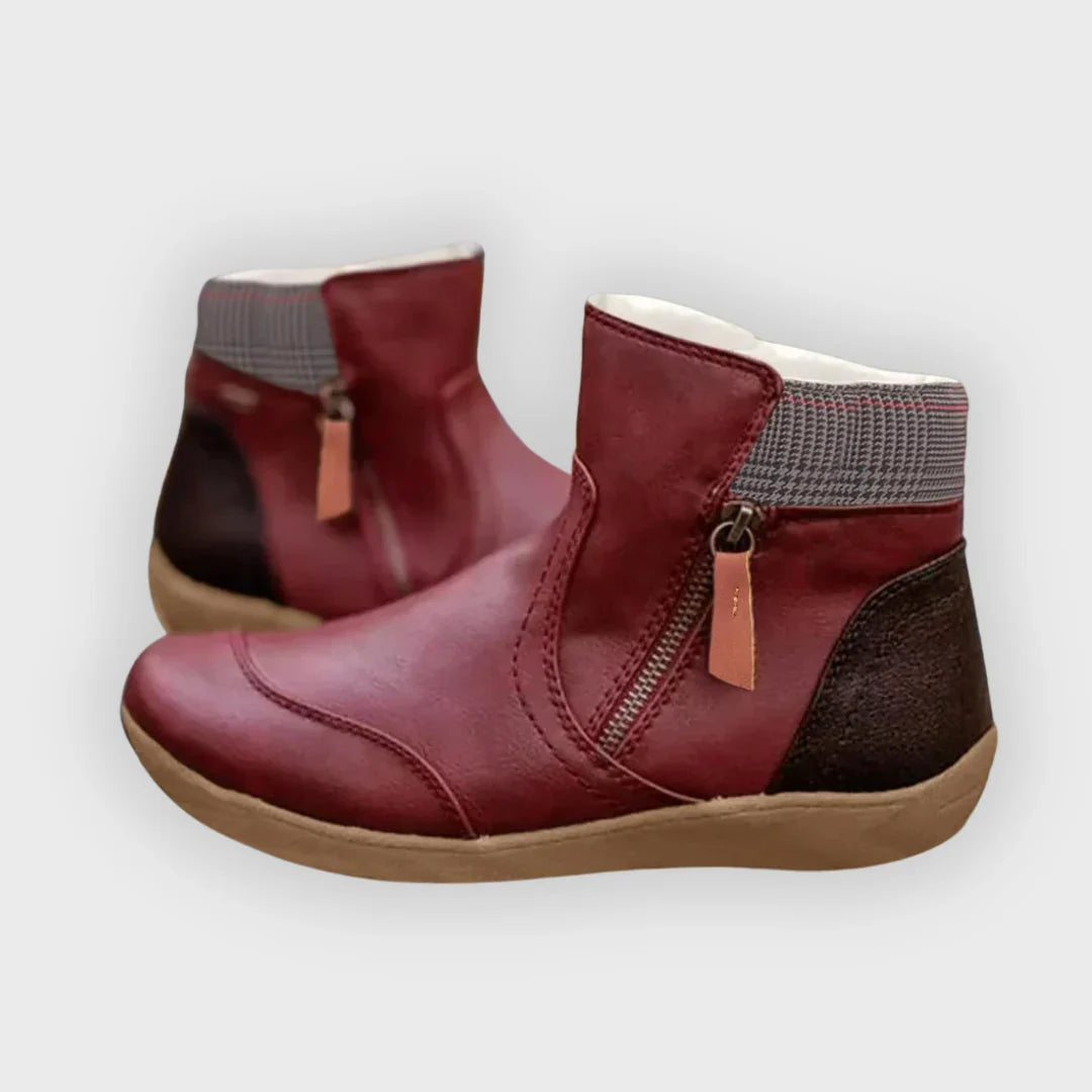 Aurora | Botas de Pele Impermeáveis Ortopédicas com Sola Antiderrapante