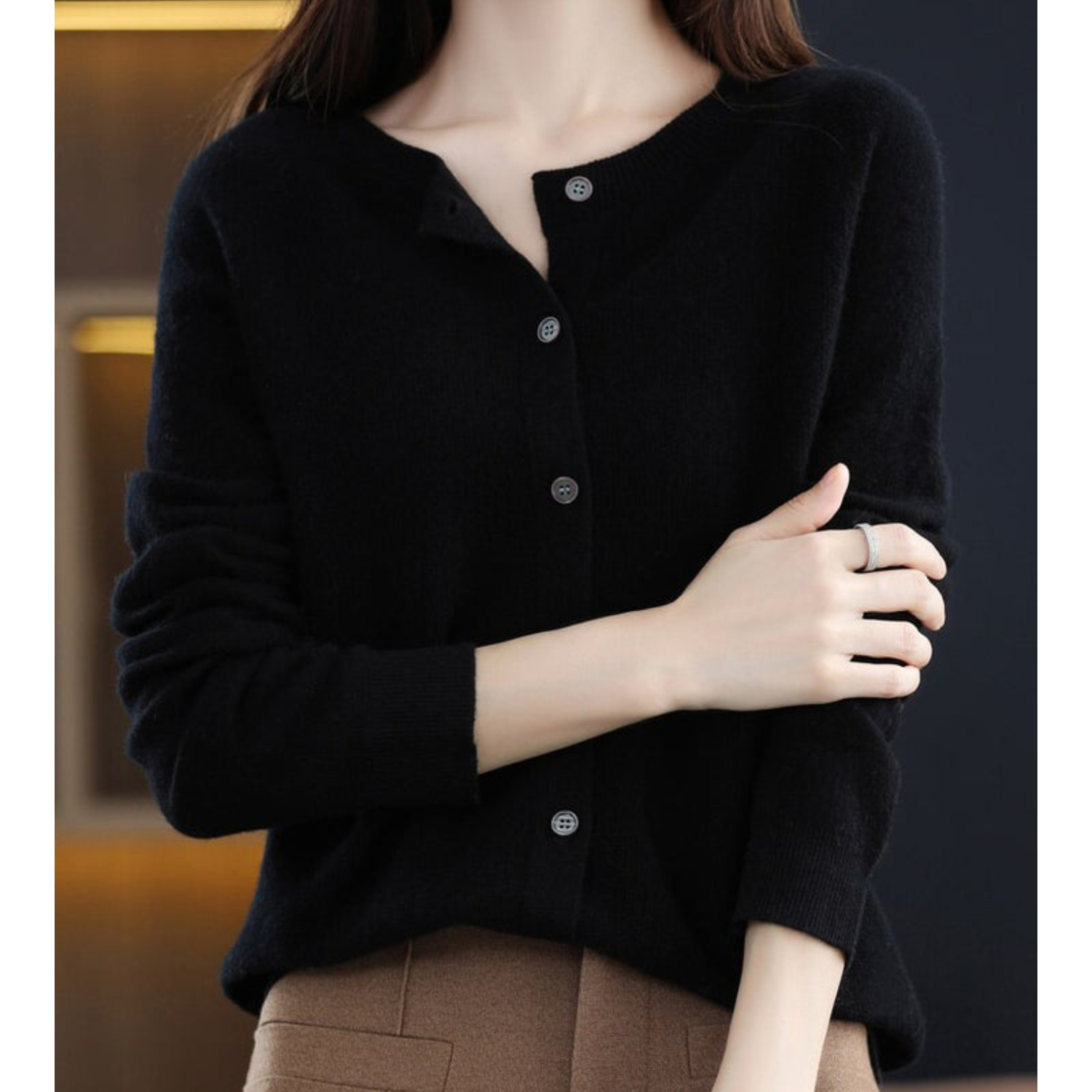 Alice | Cardigã de Lã Merino e Cashmere