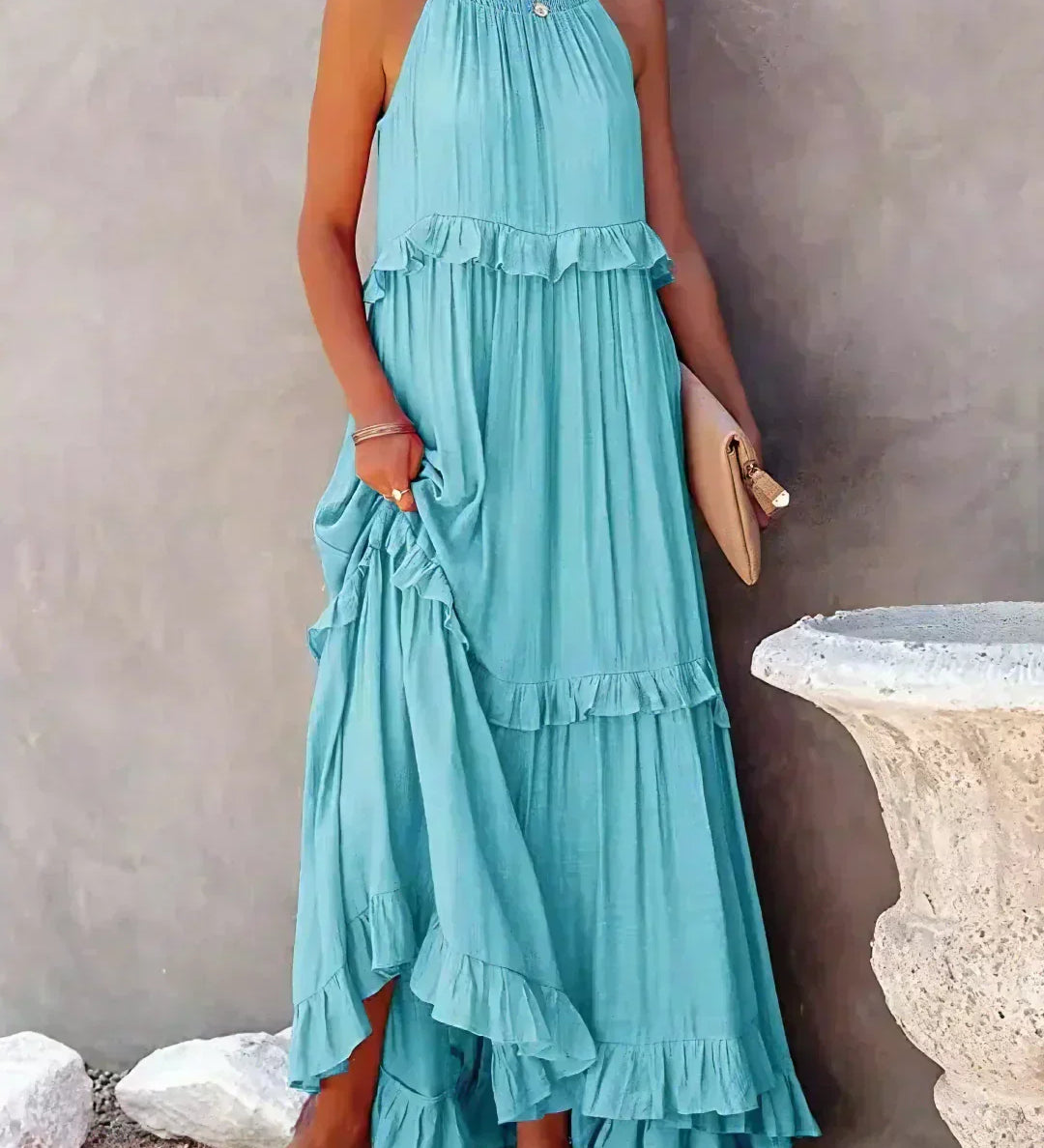 Coral - Vestido Longo
