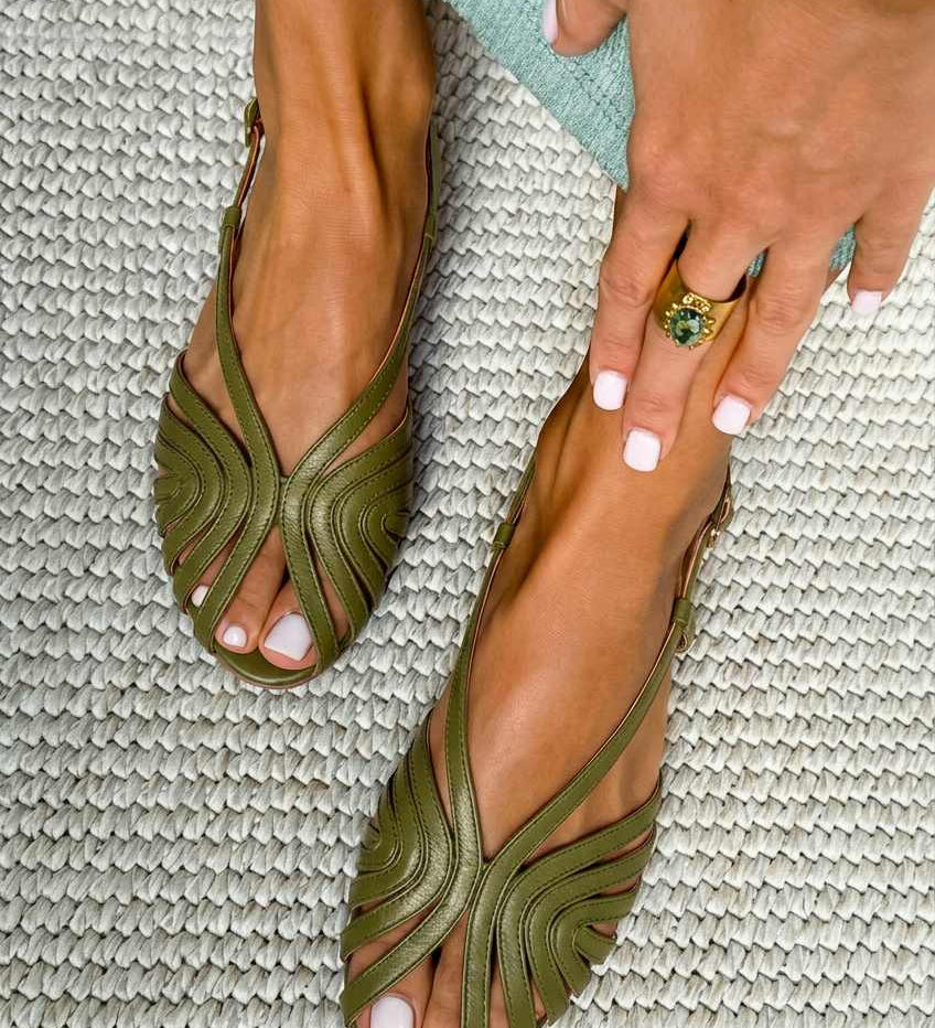 Tania - Sandálias Peep toe Vermelha