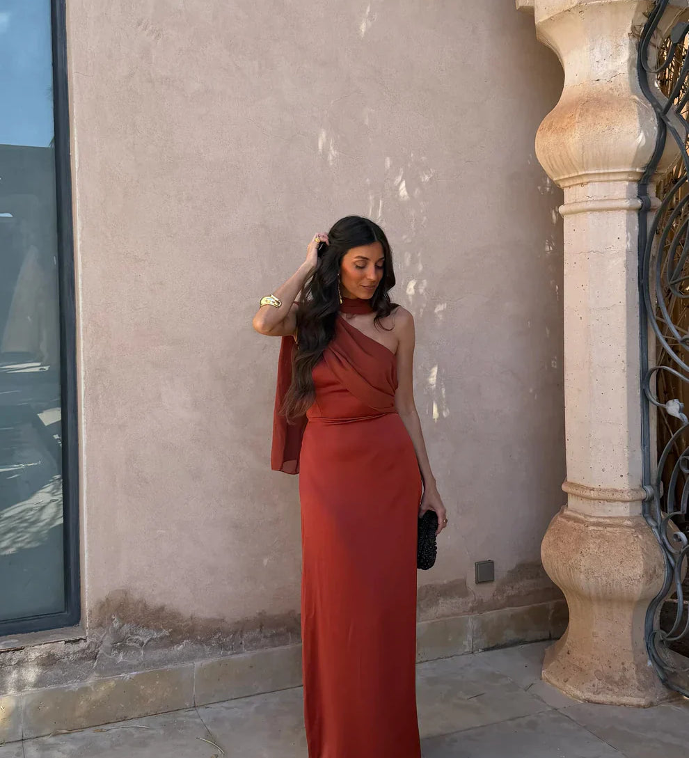 Alvor - Vestido Liso Vintage com Laço e Cintura Alta