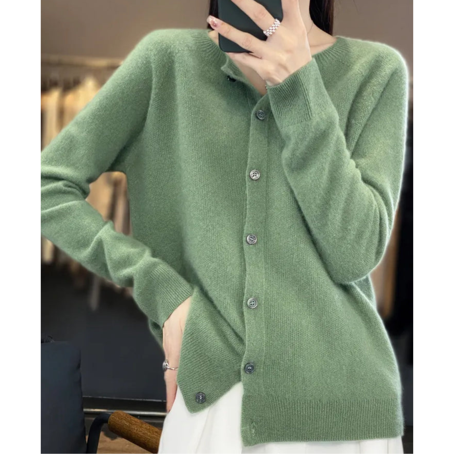 Alice | Cardigã de Lã Merino e Cashmere