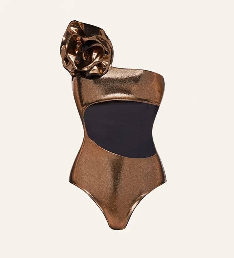 Floral Cutout Swimsuit Set