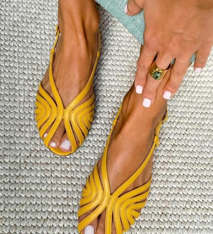 Tania - Sandálias Peep toe Vermelha