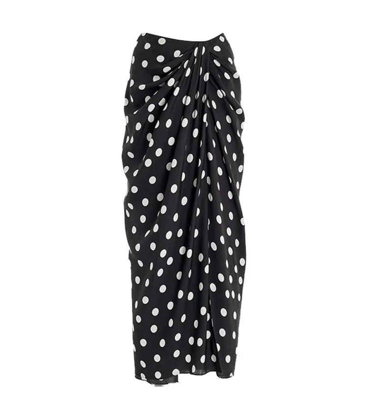 Elegant Polka Dot One-Piece Swimsuit