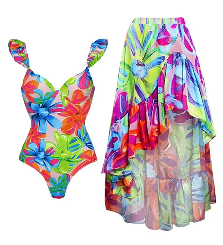 Printed Swimsuit Set for Women