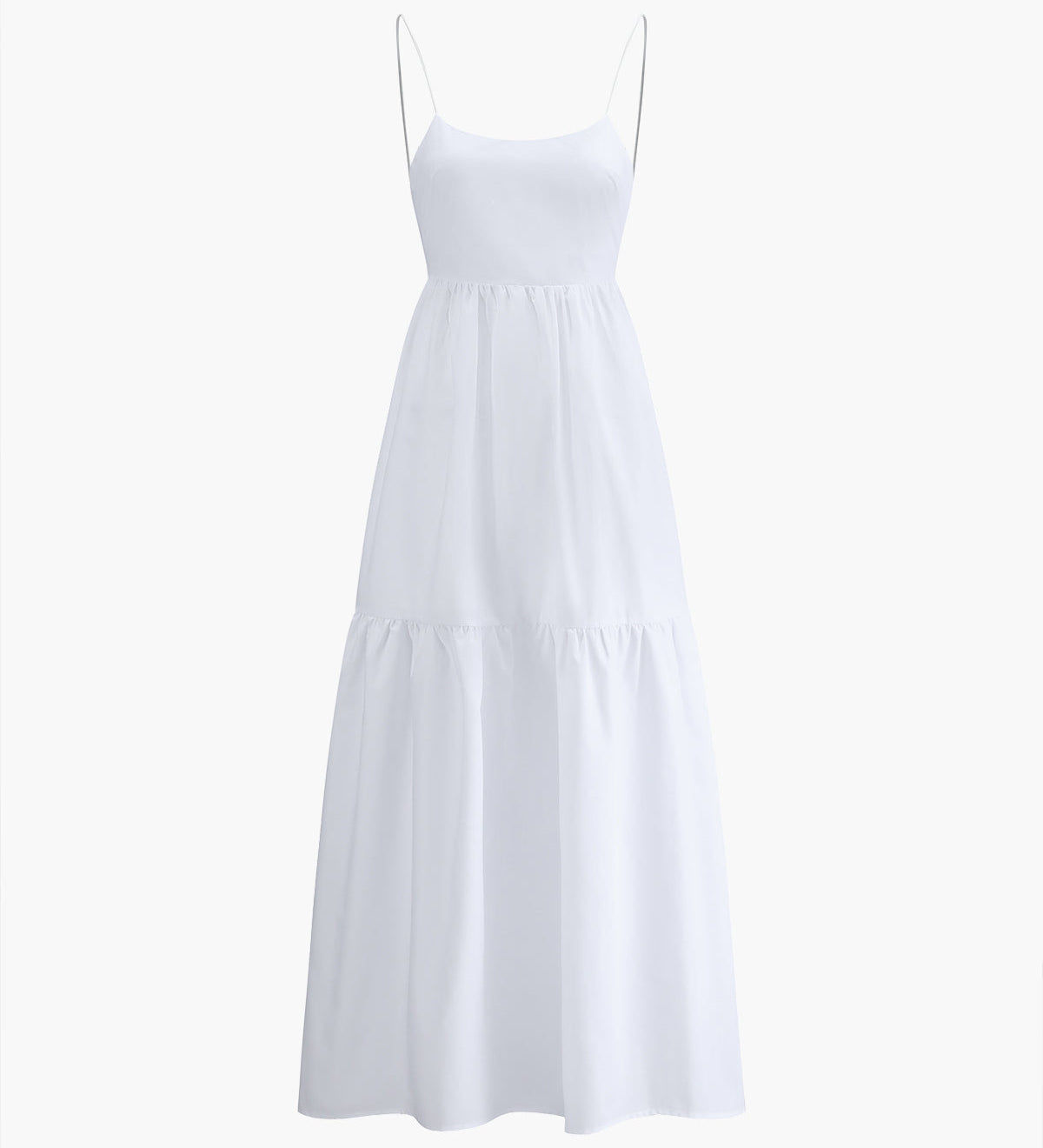 Vestido Maxi Sem Costas com Decote Profundo