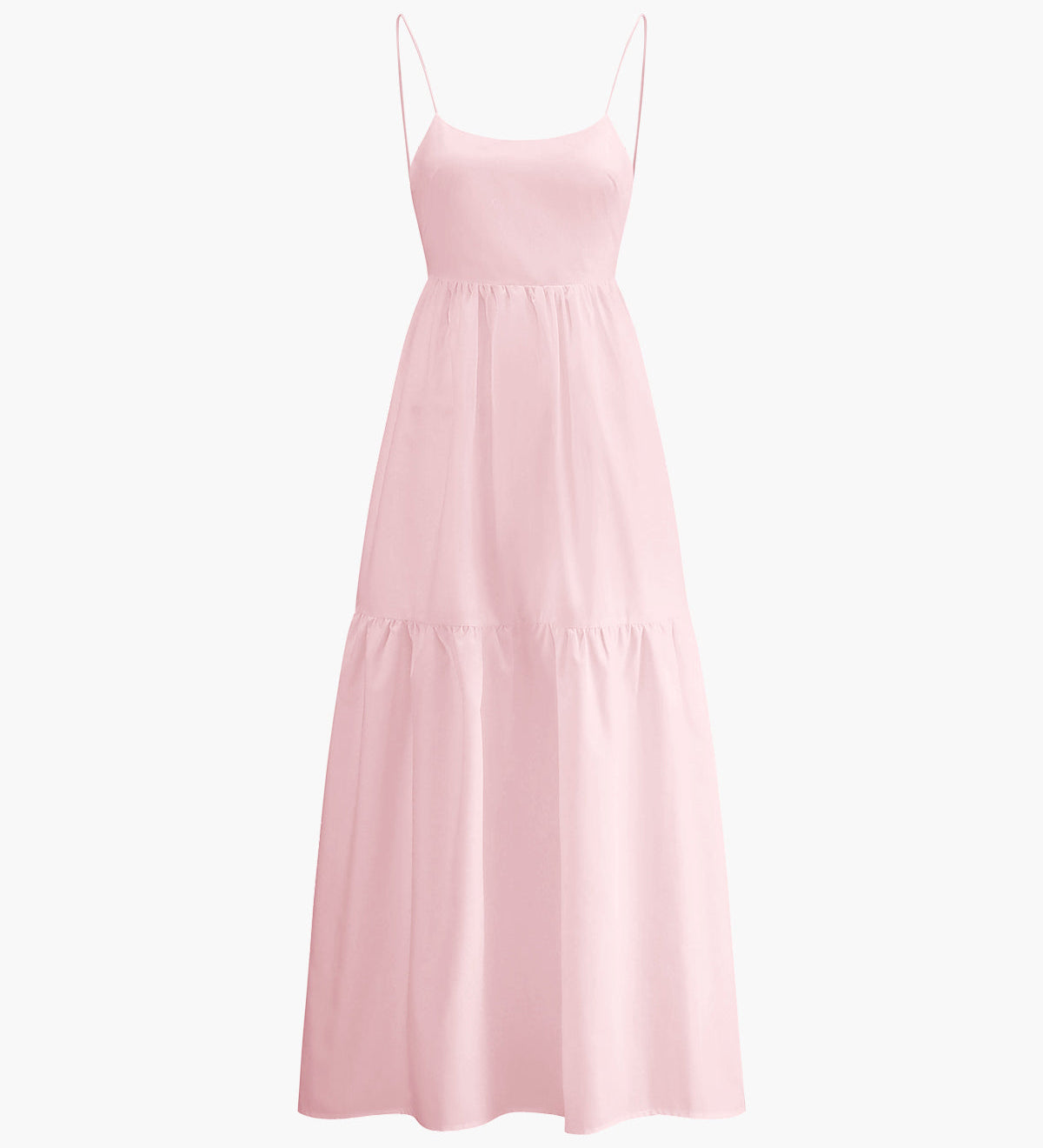 Vestido Maxi Sem Costas com Decote Profundo