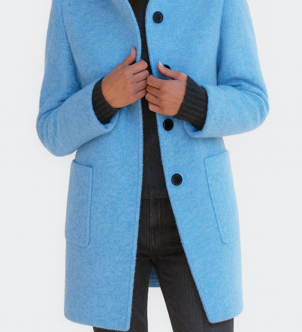 Joana - Casaco feminino com gola alta