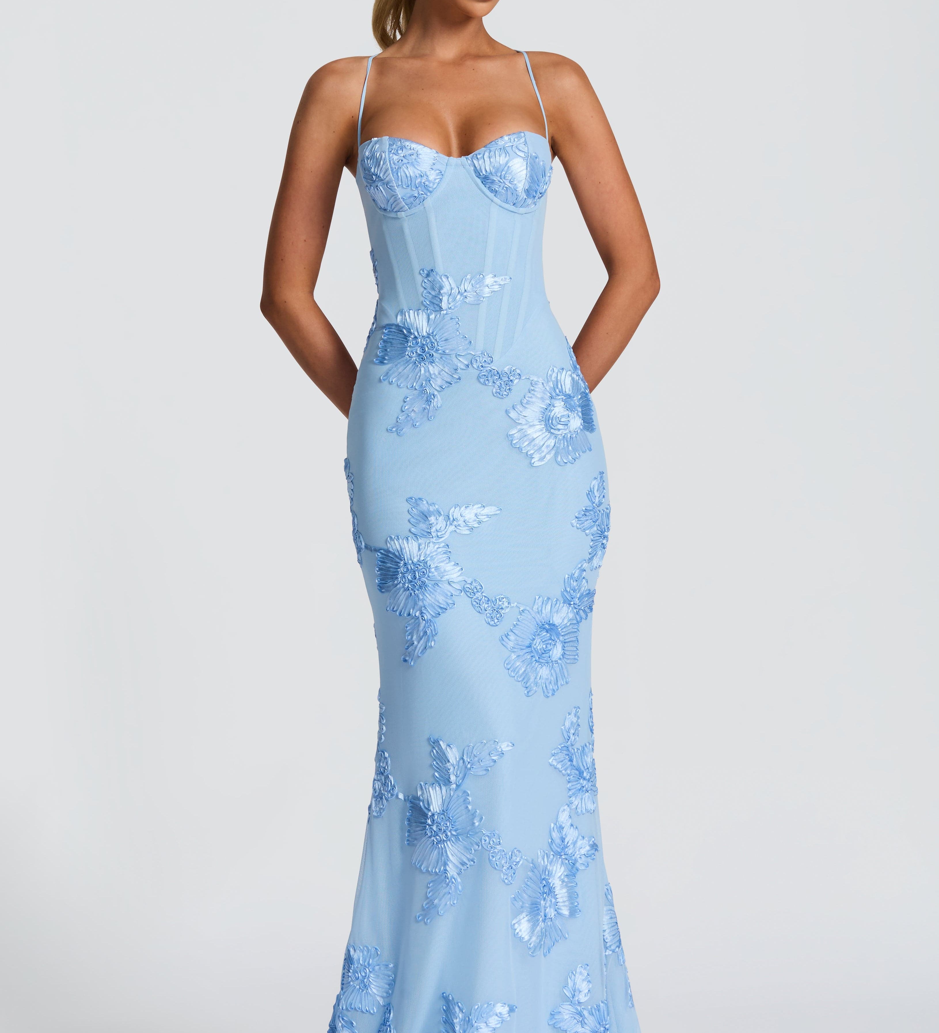 Luar - Vestido com Detalhes Florais