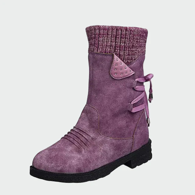 Francisca - Botins élégantes en daim