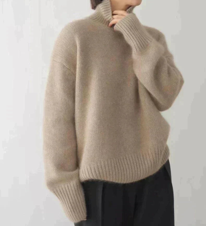 Ana - Camisola Elegante de Gola Alta