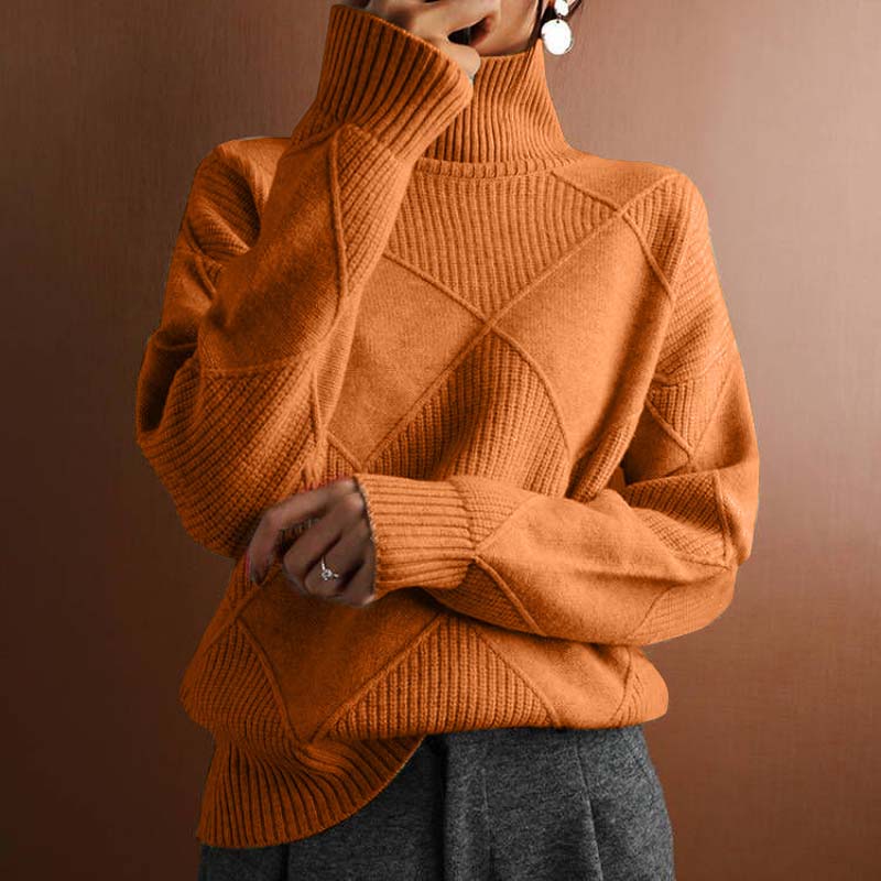 Anabela - Camisola Elegante de Gola Alta