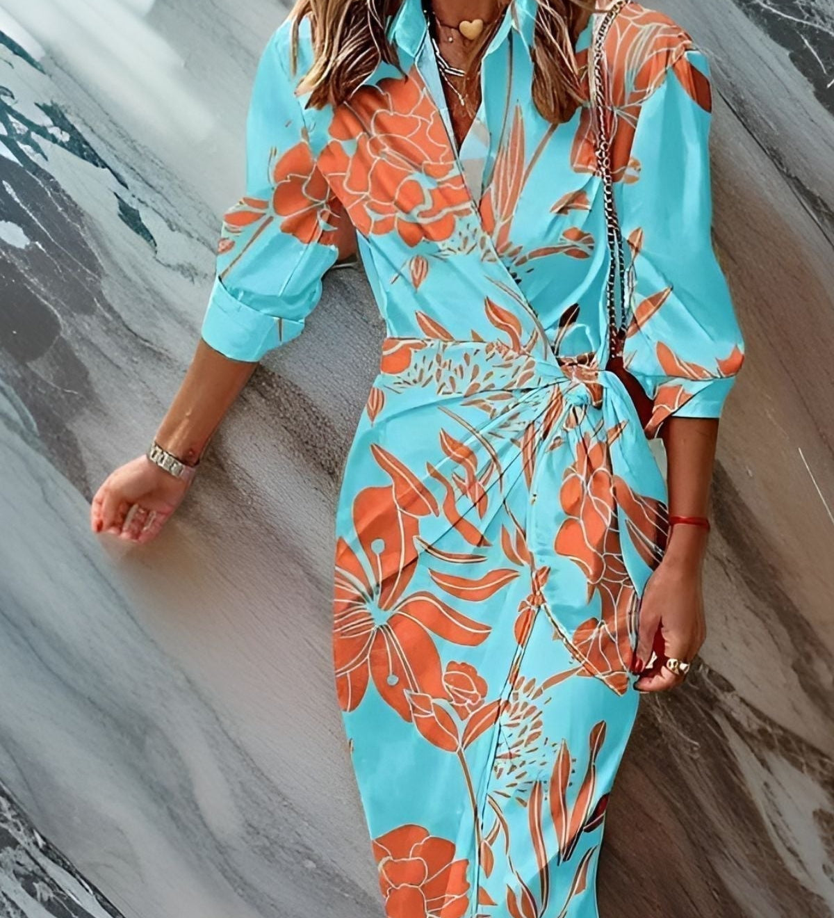 Vénus – Vestido Camisa Estampado