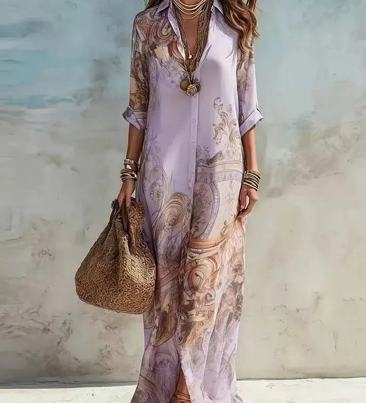 Edna - Vestido Camiseiro Elegante