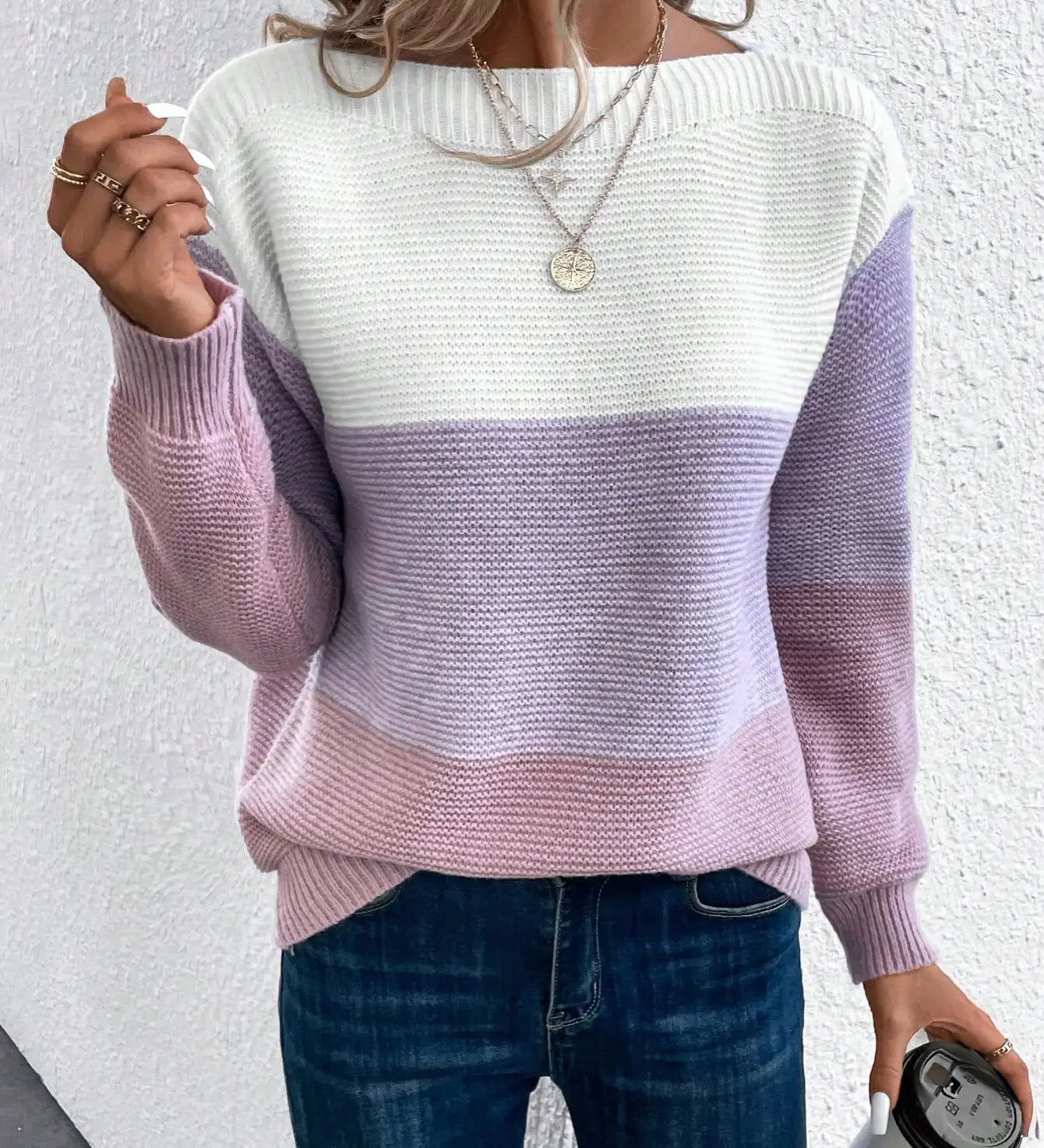 Silvia - Camisola de Malha com Efeito Gradiente