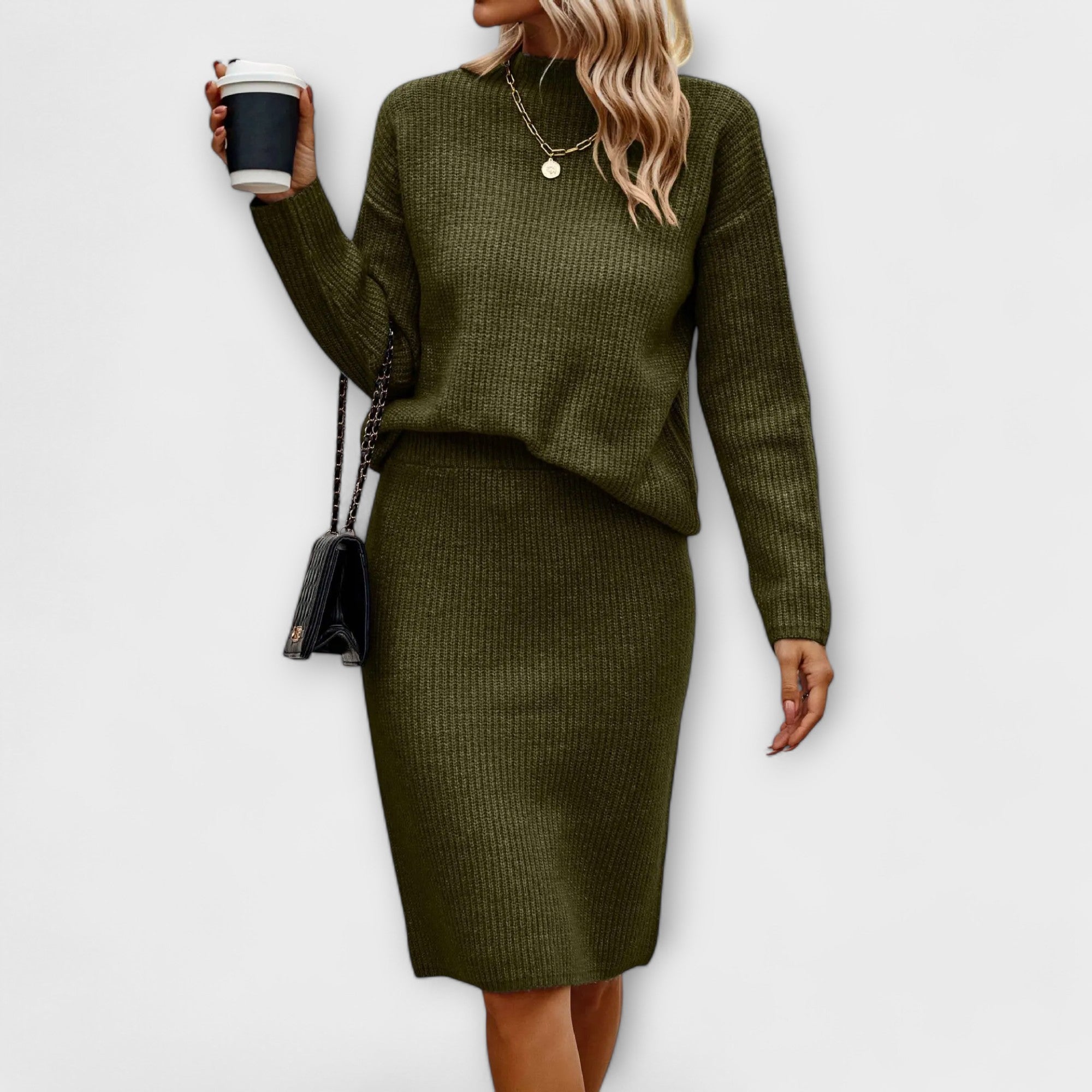 Conjunto de 2 Peças - Suéter e Saia