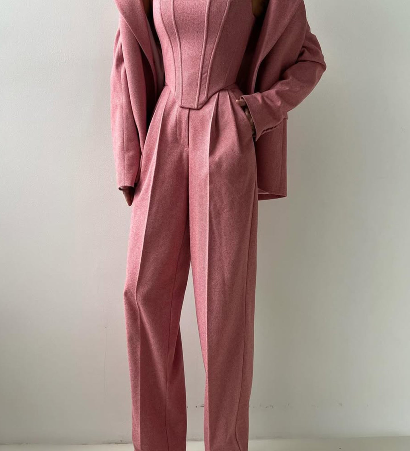 Dolce™ - Conjunto de Três Peças com Blazer Duplo