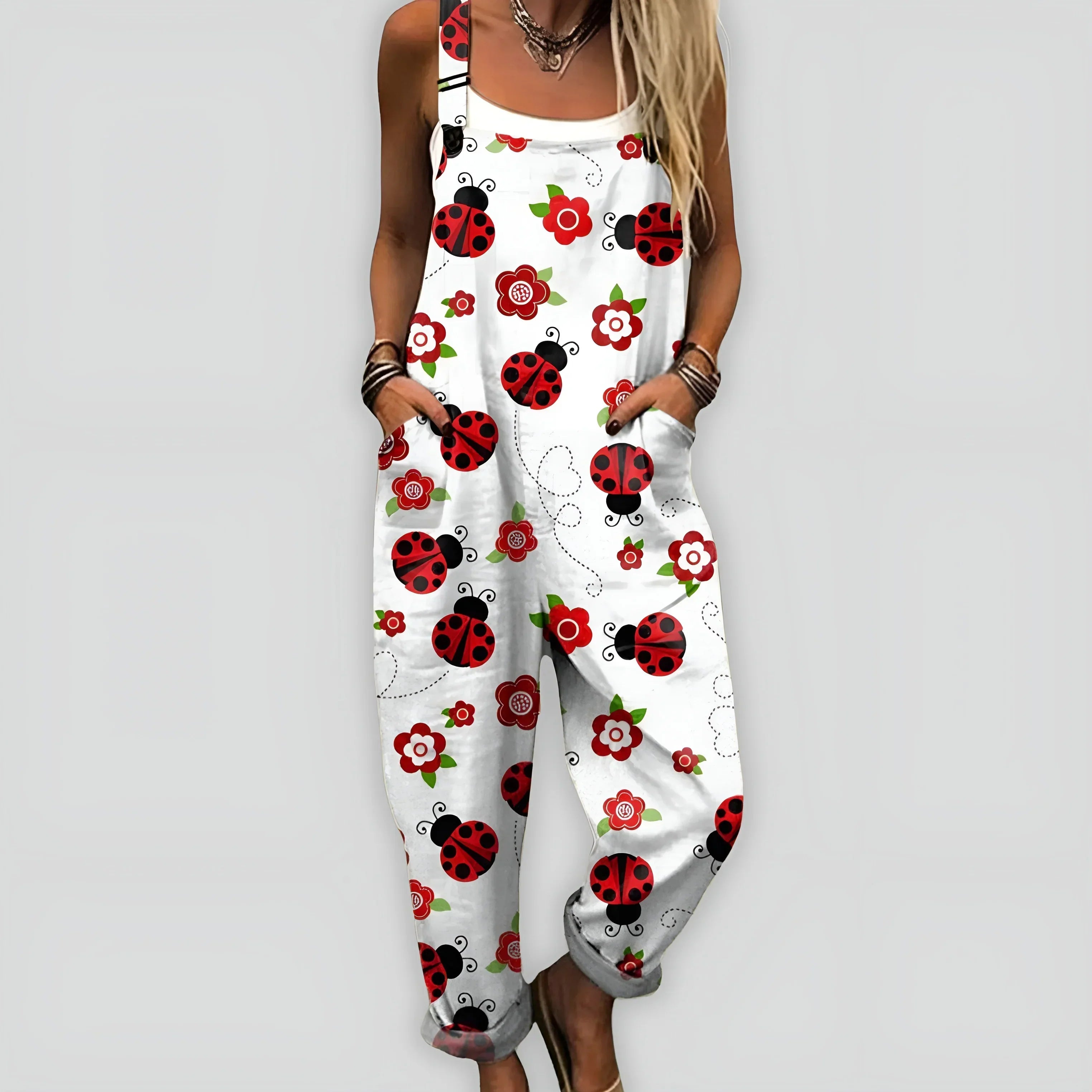 Macacão com Alças Estampado