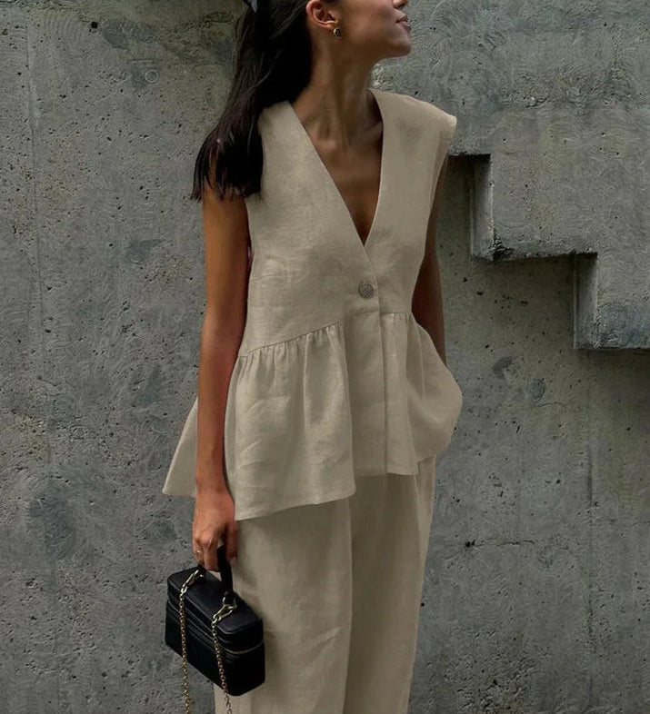 Palma - Conjunto Peplum Vintage