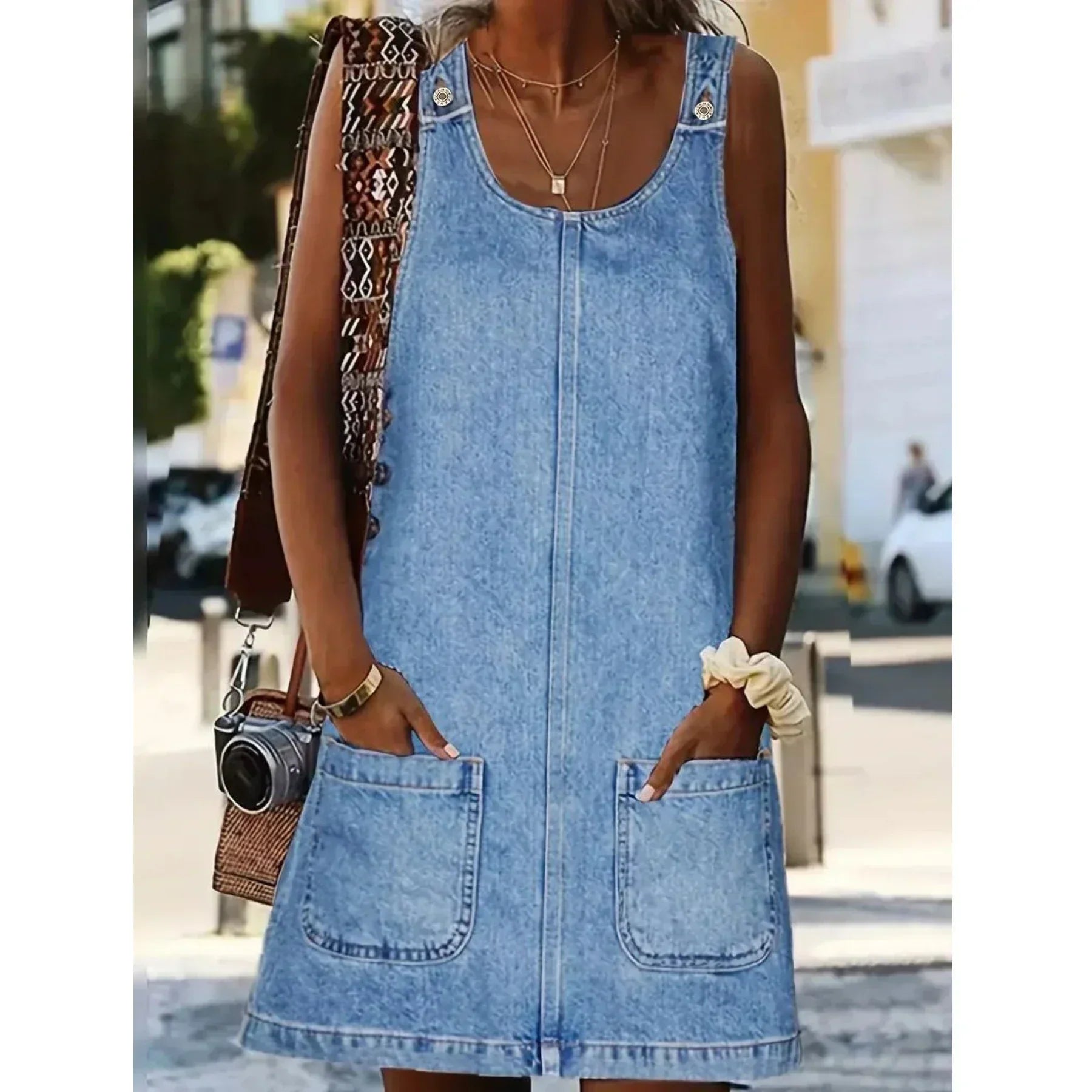 Iria | Vestido de Denim Descontraído