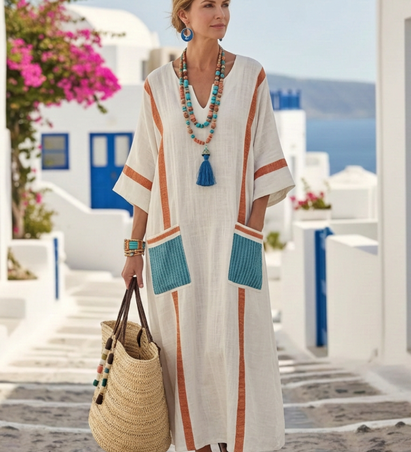 Noemi - Vestido Maxi Elegante de Verão