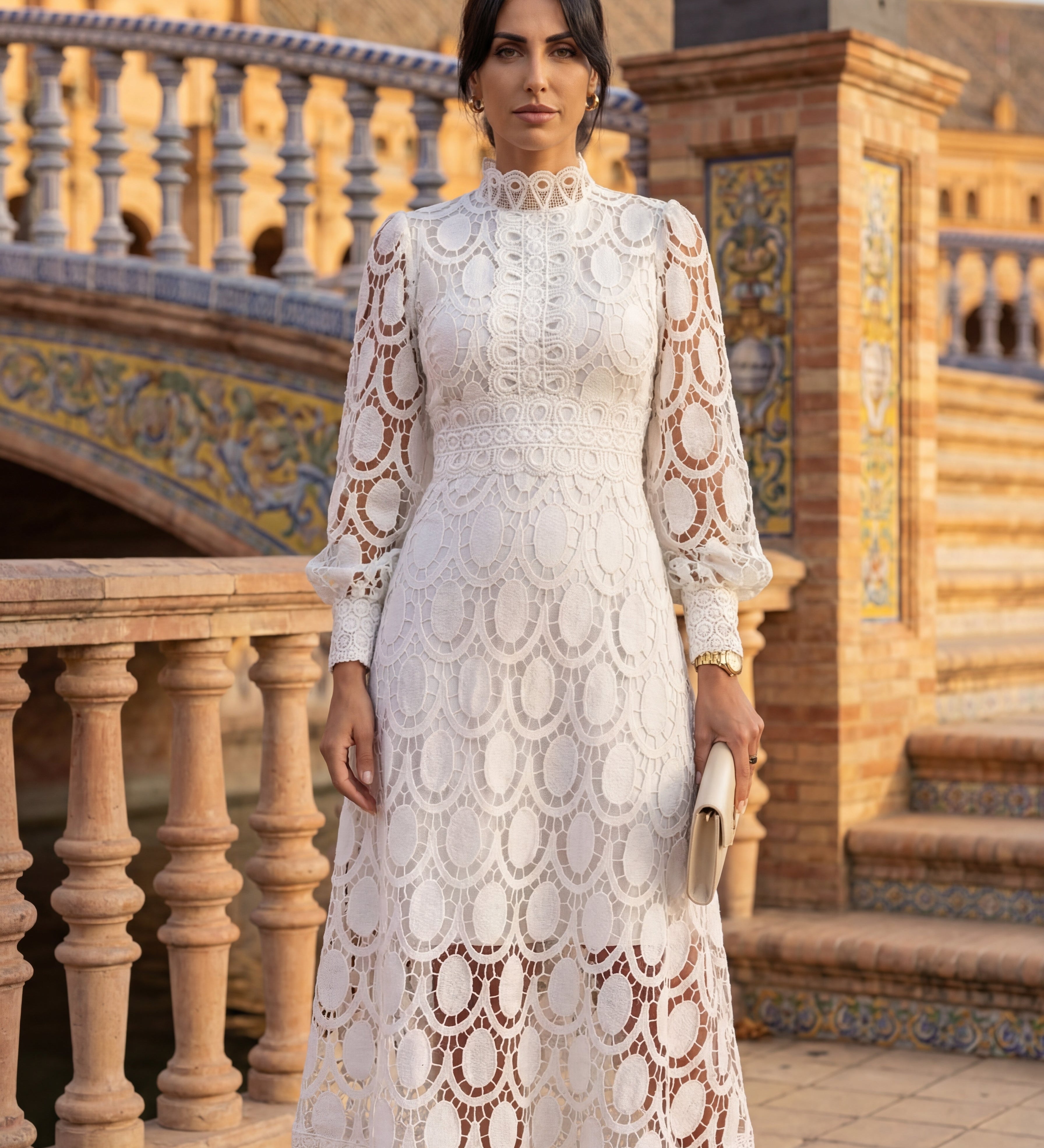 Almancil - Vestido de Renda Primaveril