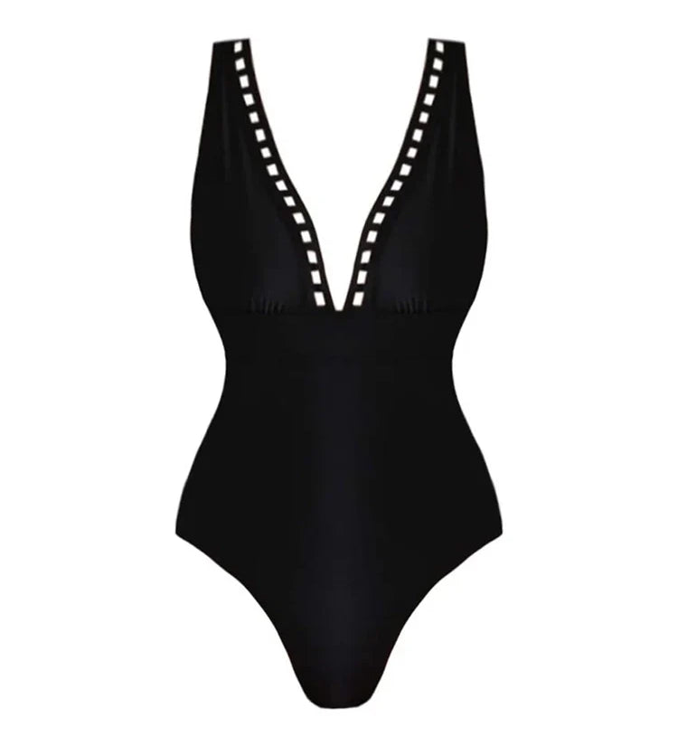 Sexy Cutout Swimsuit with Mini Skirt Set