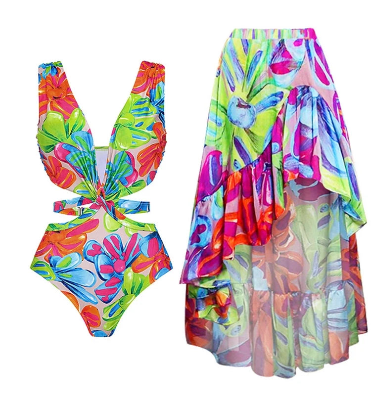 Printed Swimsuit Set for Women