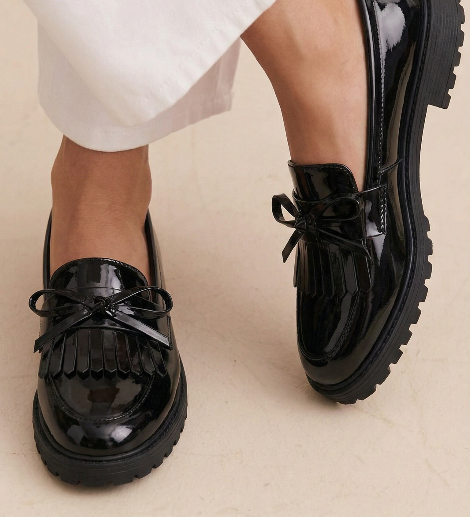 Margarida - Sapatos com laço e franjas