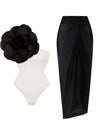 Black Floral Set / S