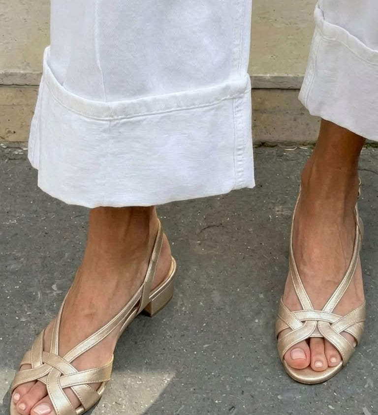 Palmira - Sandálias Slingback Nude