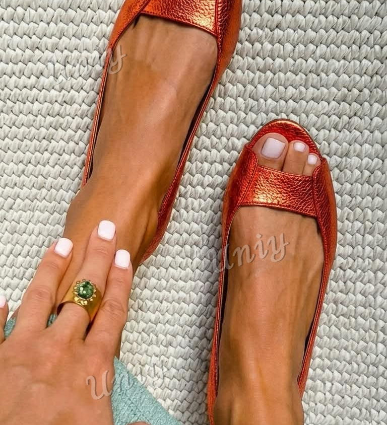 Madalena - Ballerinas em Metalizada Ouro