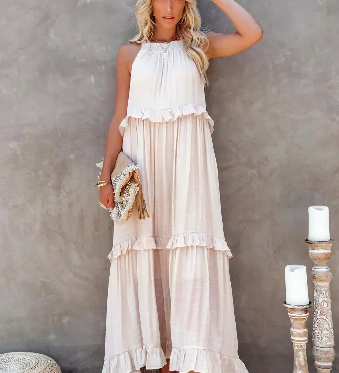 Coral - Vestido Longo