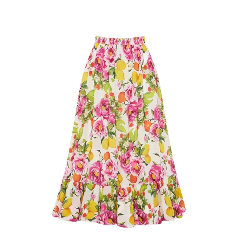Floral Print High-Waist Bikini Set