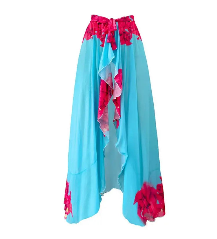 Floral Ruffle One Piece Swimwear Set