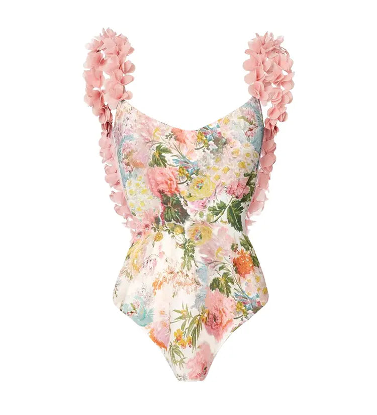 One-Piece Appliqué Sexy Bikini Swimsuit