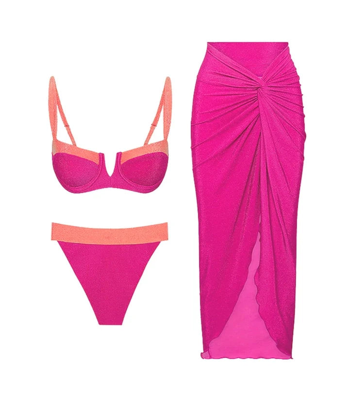 Fluorescent Sexy Bikini Set