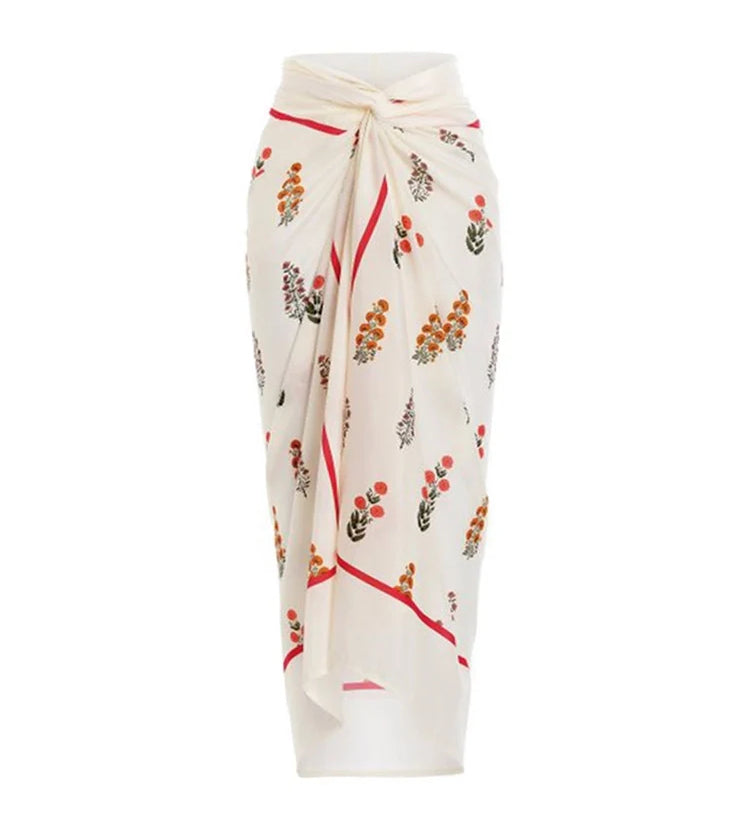 Strapless Floral Embellished One-Piece Swimsuit