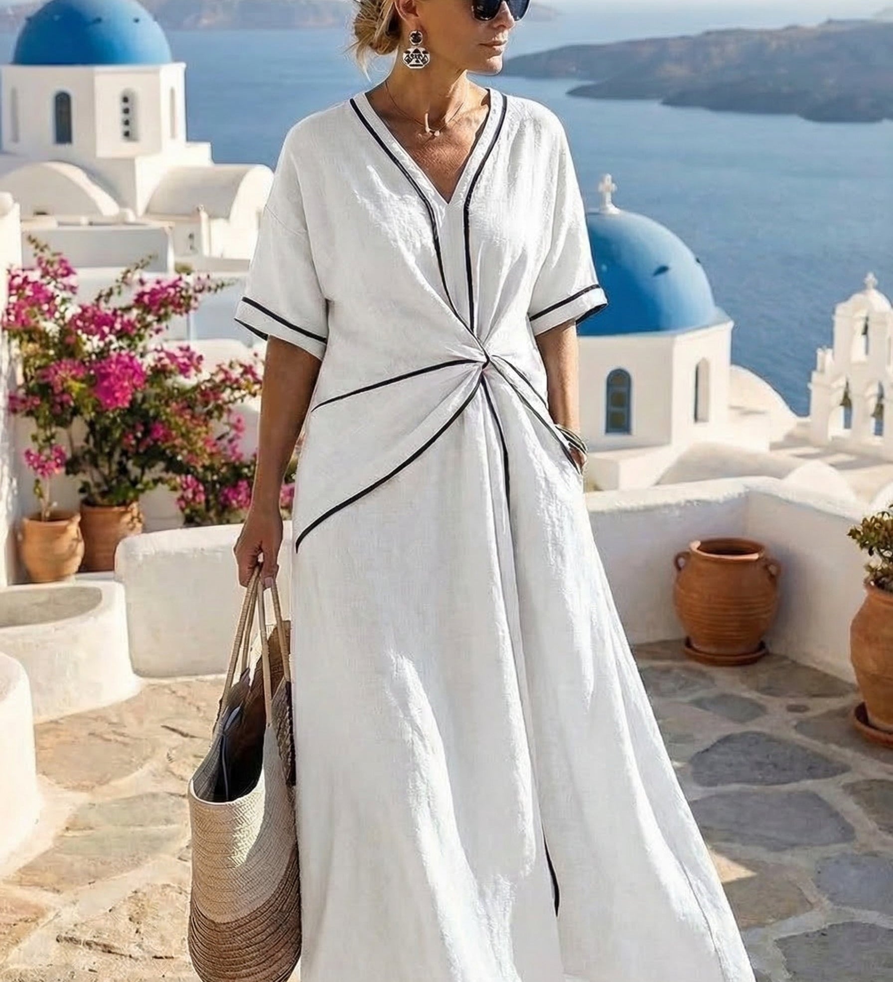 Vestido de Verão Santorini - Elegância e Conforto