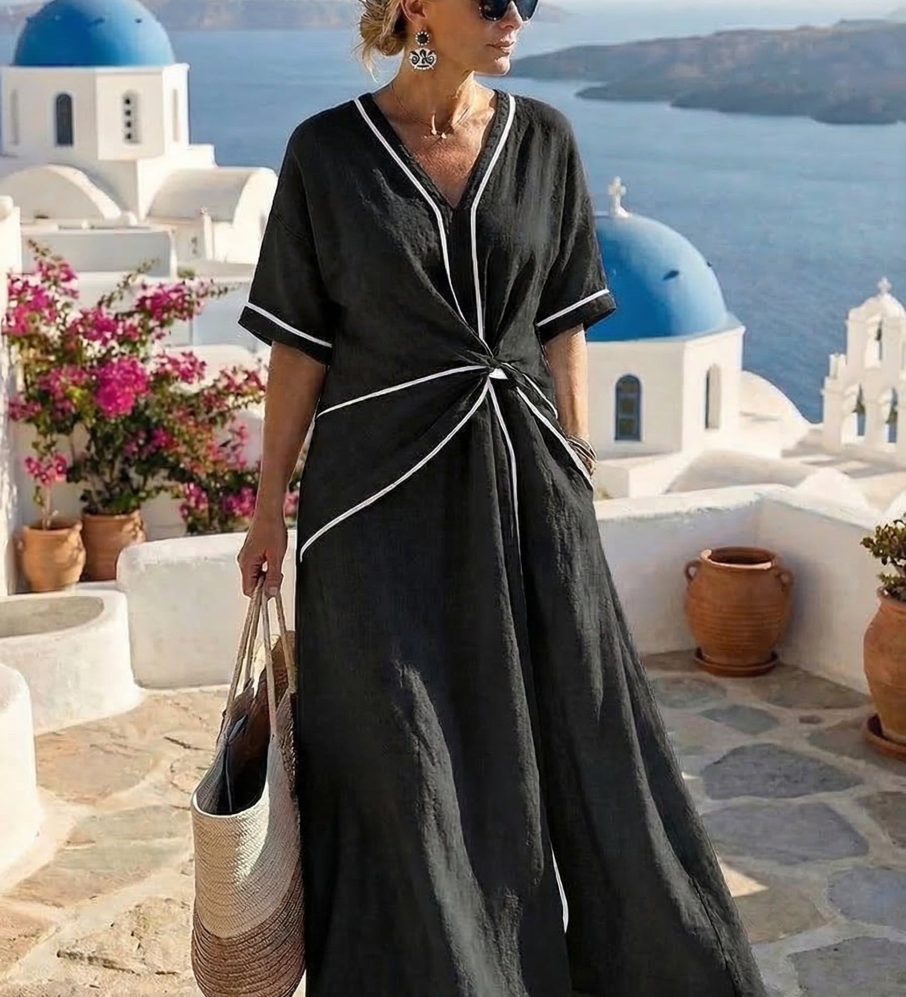 Vestido de Verão Santorini - Elegância e Conforto