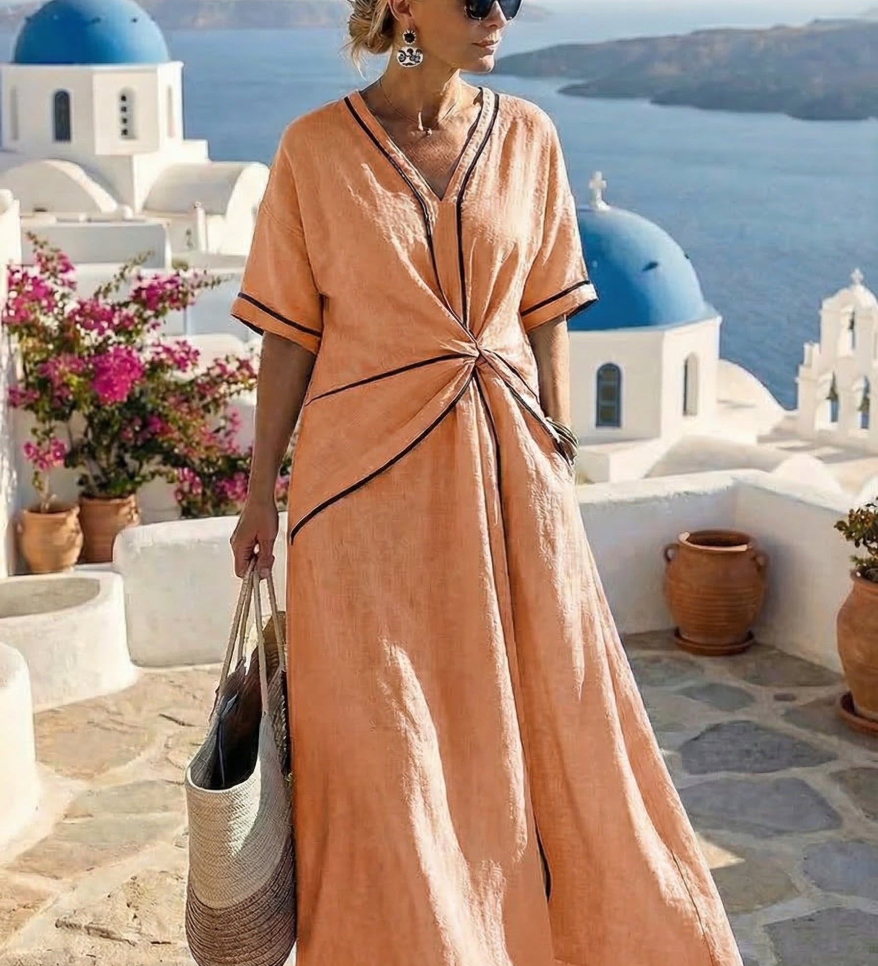 Vestido de Verão Santorini - Elegância e Conforto