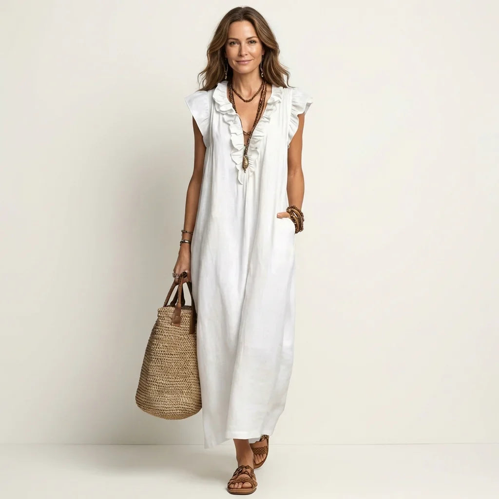 Elisa - Vestido Maxi Boho Fluido