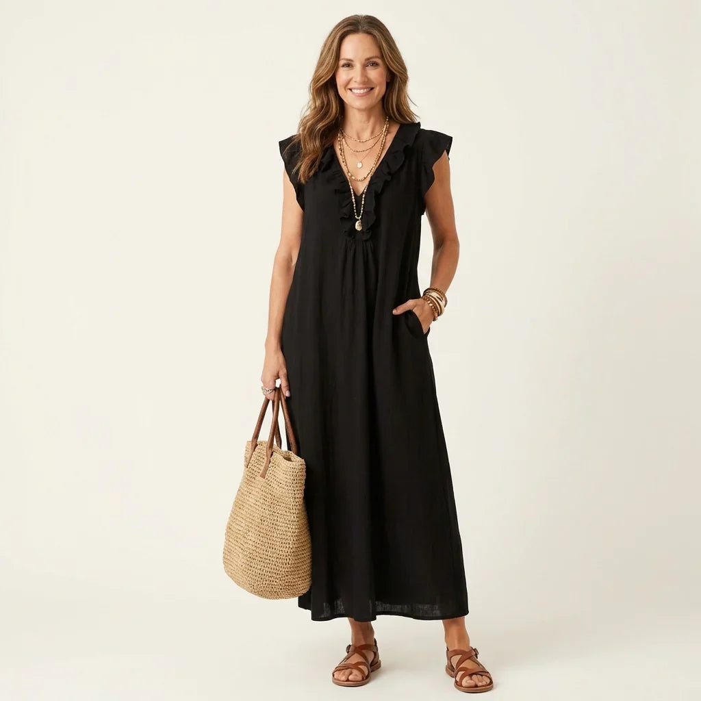 Elisa - Vestido Maxi Boho Fluido