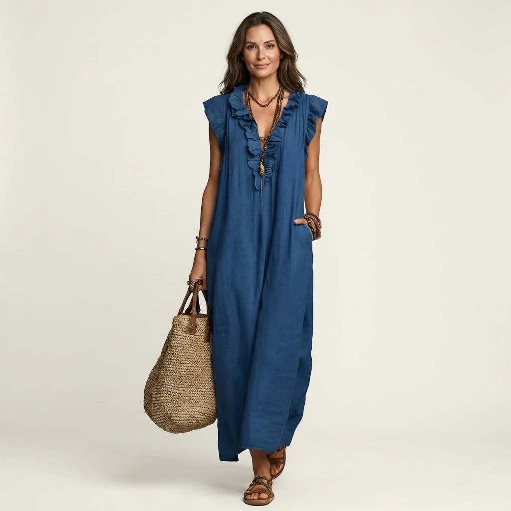 Elisa - Vestido Maxi Boho Fluido