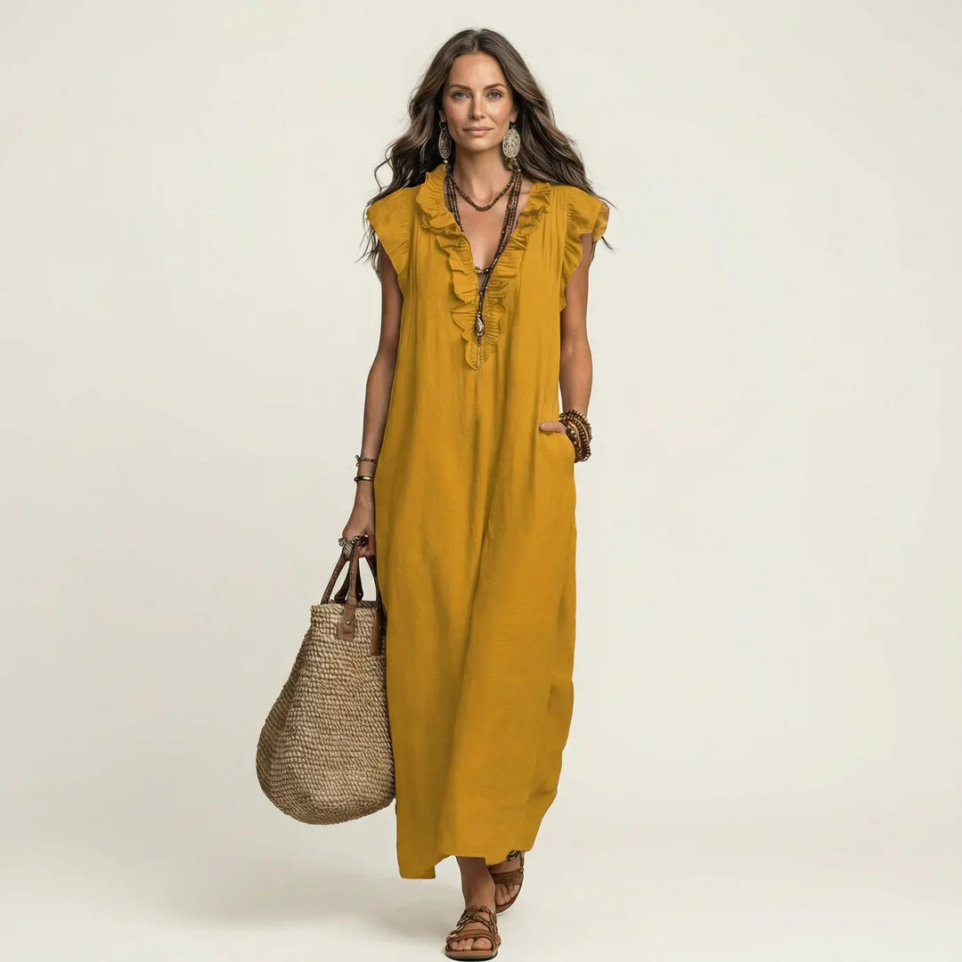 Elisa - Vestido Maxi Boho Fluido