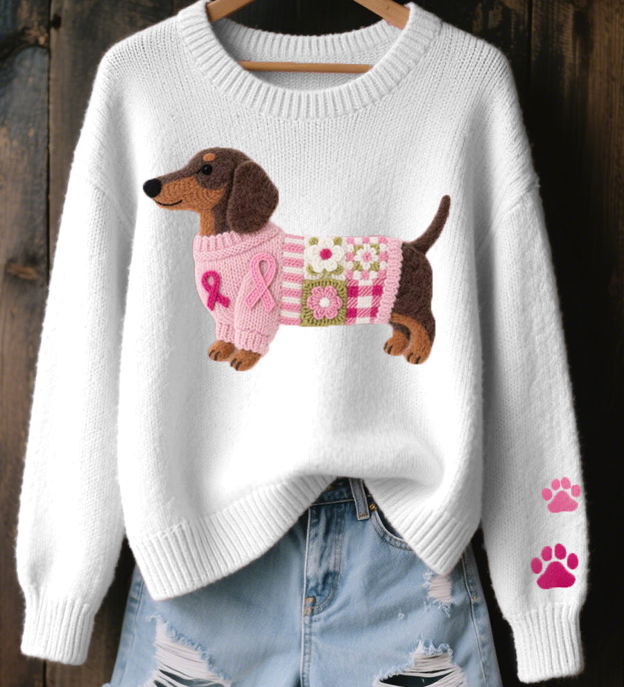 Norberta - Suéter com Estampa de Dachshund