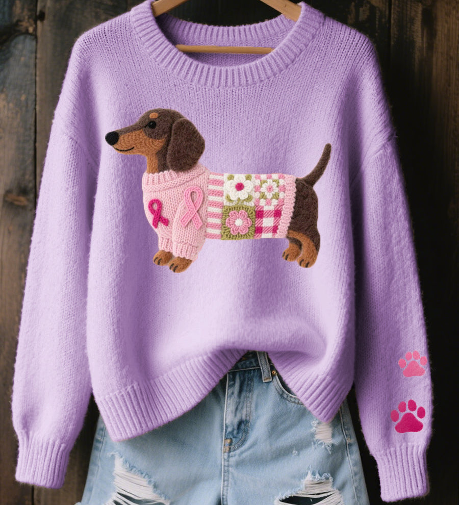Norberta - Suéter com Estampa de Dachshund