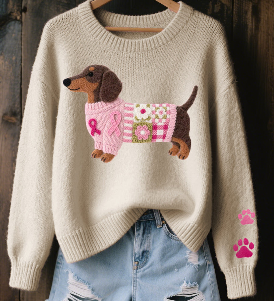 Norberta - Suéter com Estampa de Dachshund