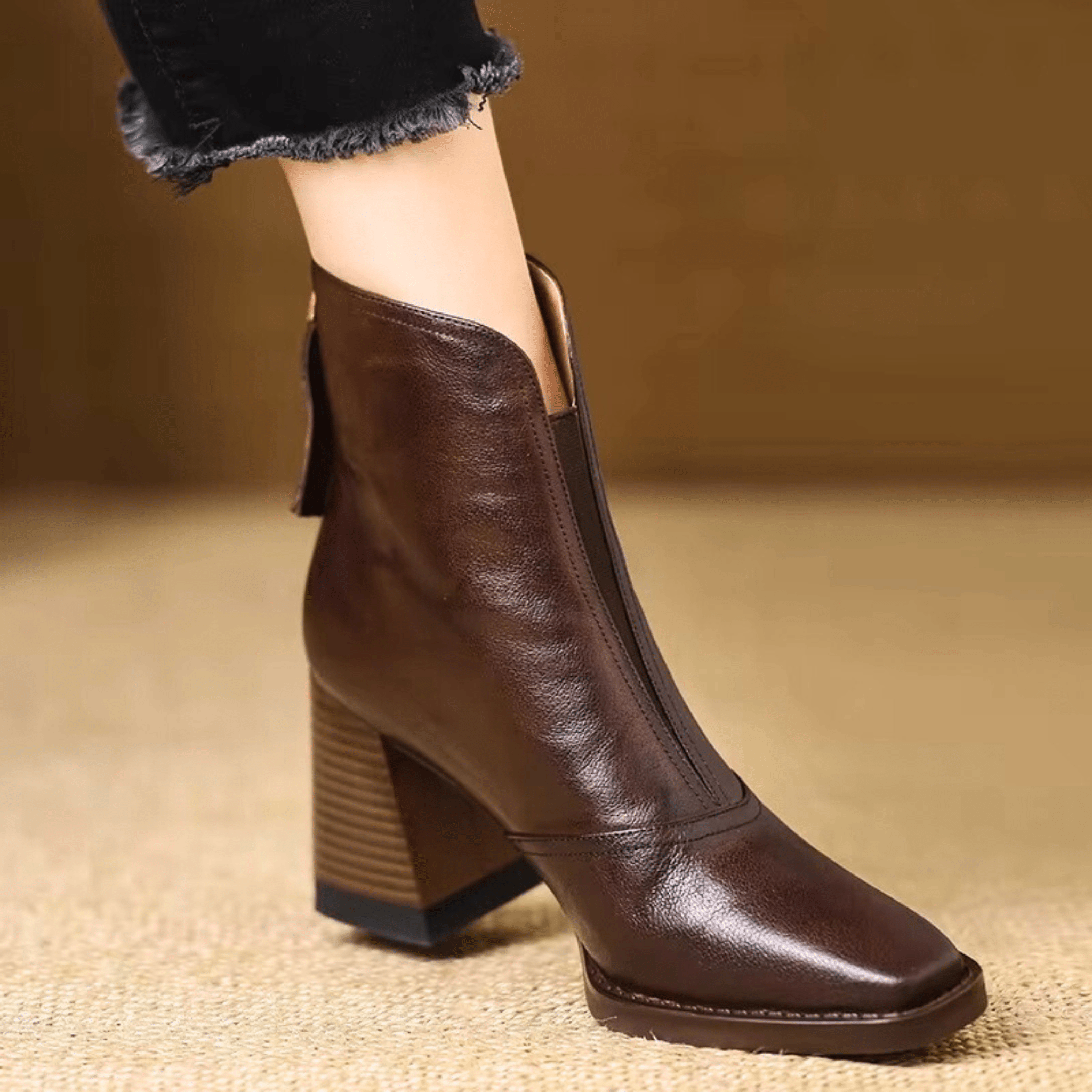 Matilde - Botins de luxo com salto médio